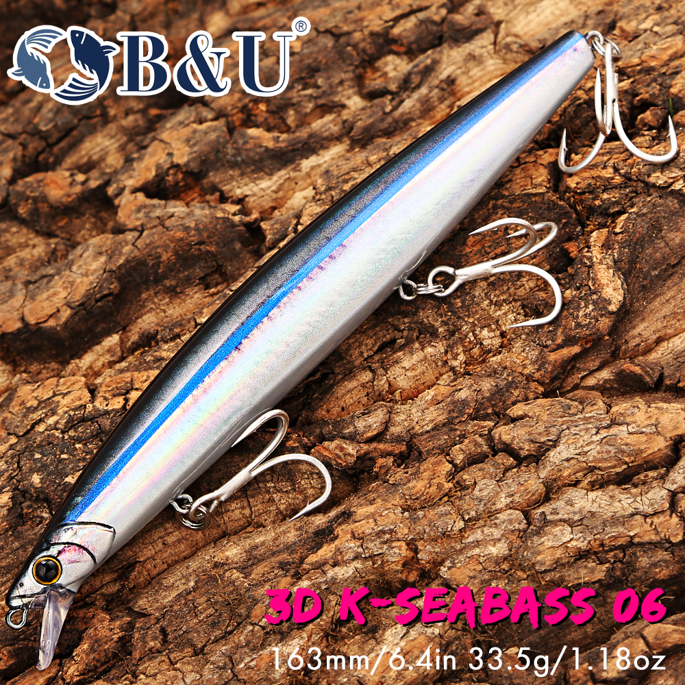 Saltwater Fishing Hook - B&U 163mm/33.5g Floating Long Casting Sea