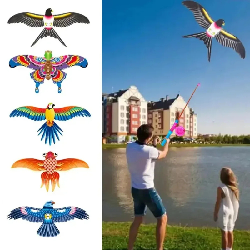 Fishing Equipment Kids - Children Kite Toy Cartoon Eagle Foldable