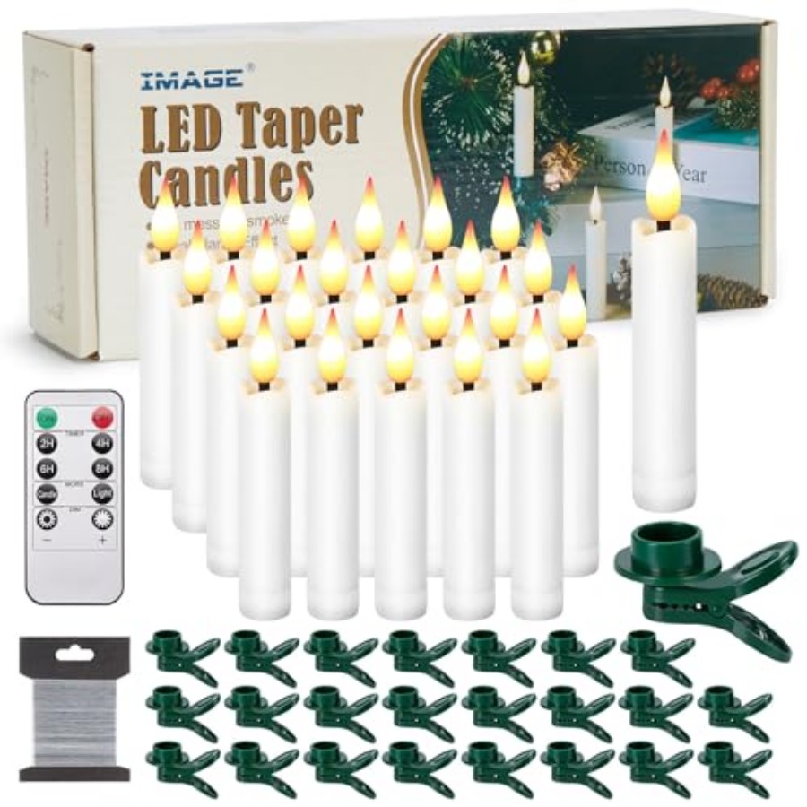 Fishing Line - Pcs LED Taper Candles Light Set