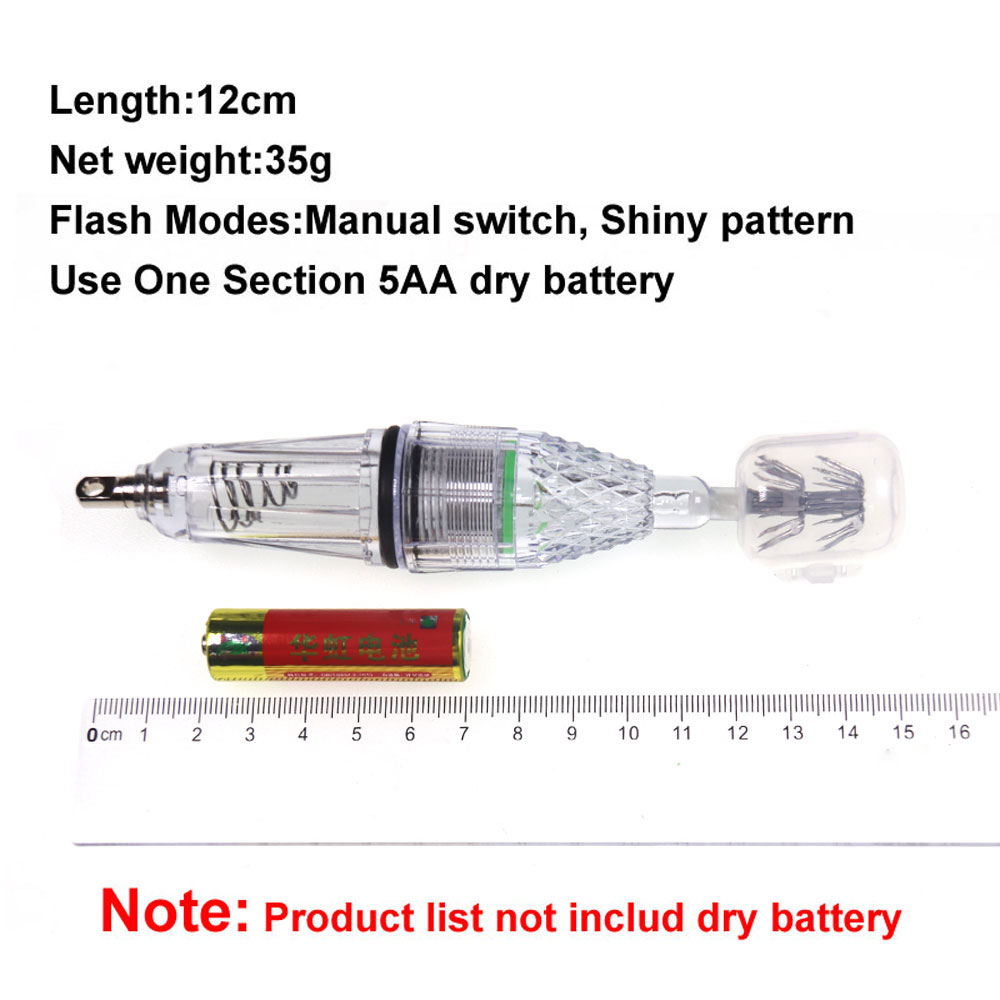 1pc 12cm 17cm 5AA Battery LED  - Saltwater Fishing Hook recensione e prezzo