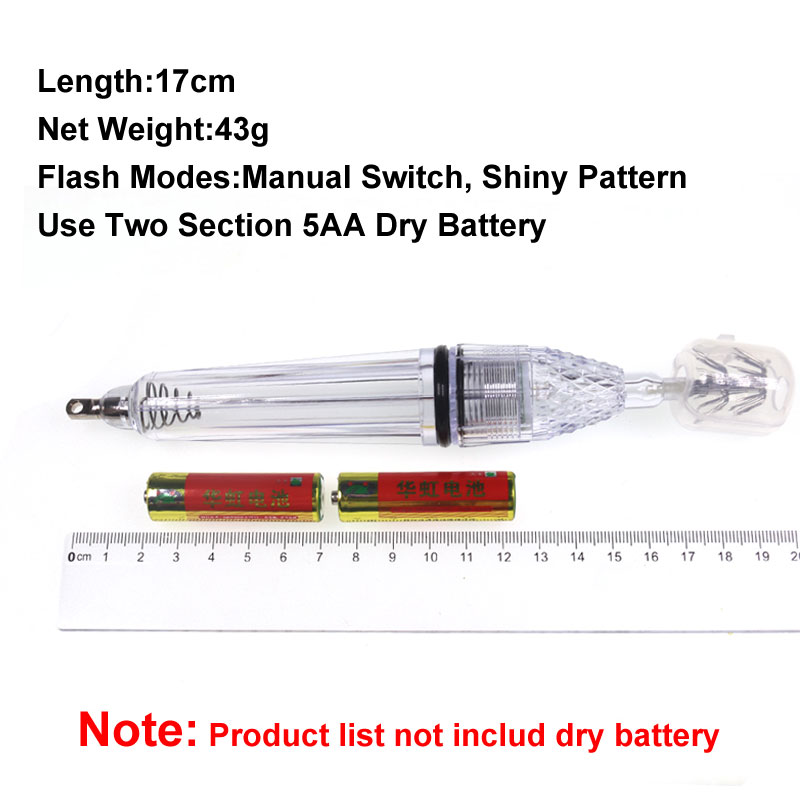 1pc 12cm 17cm 5AA Battery LED  - Saltwater Fishing Hook recensione e prezzo