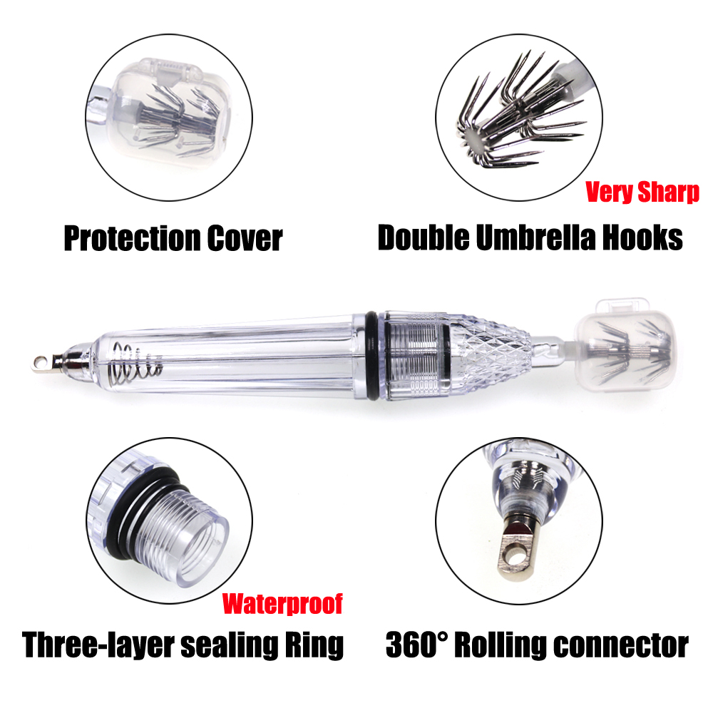 1pc 12cm 17cm 5AA Battery LED  - Saltwater Fishing Hook recensione e prezzo