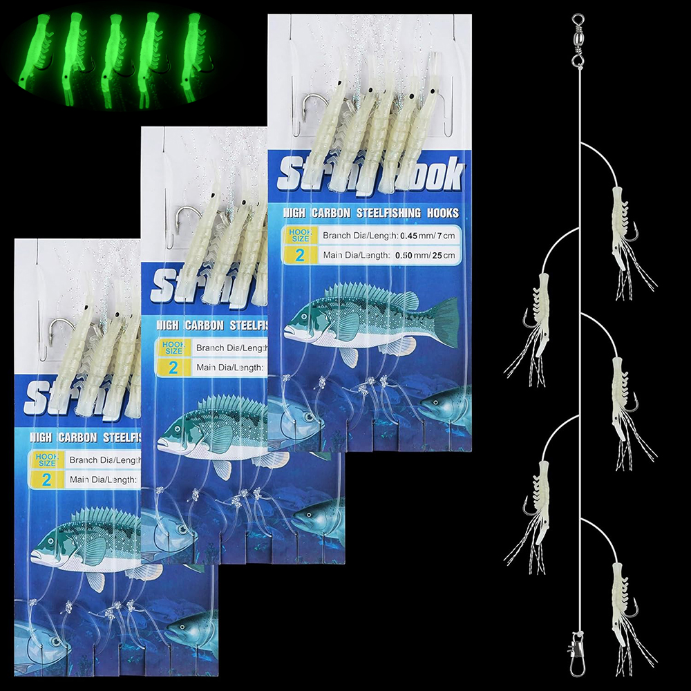 15Pcs=3Packs Saltwater Luminou - Saltwater Fishing Hook recensione e prezzo
