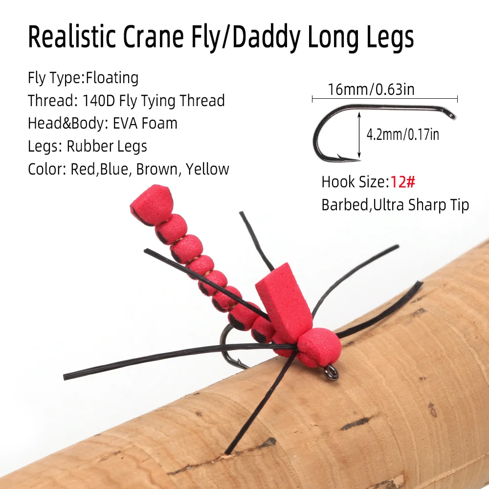 4pcs #12 Rubber Legs Daddy Fli - Saltwater Fishing Hook recensione e prezzo