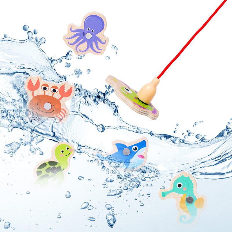 Wooden Magnetic Fishing Toys f - Fishing Equipment Kids recensione e prezzo