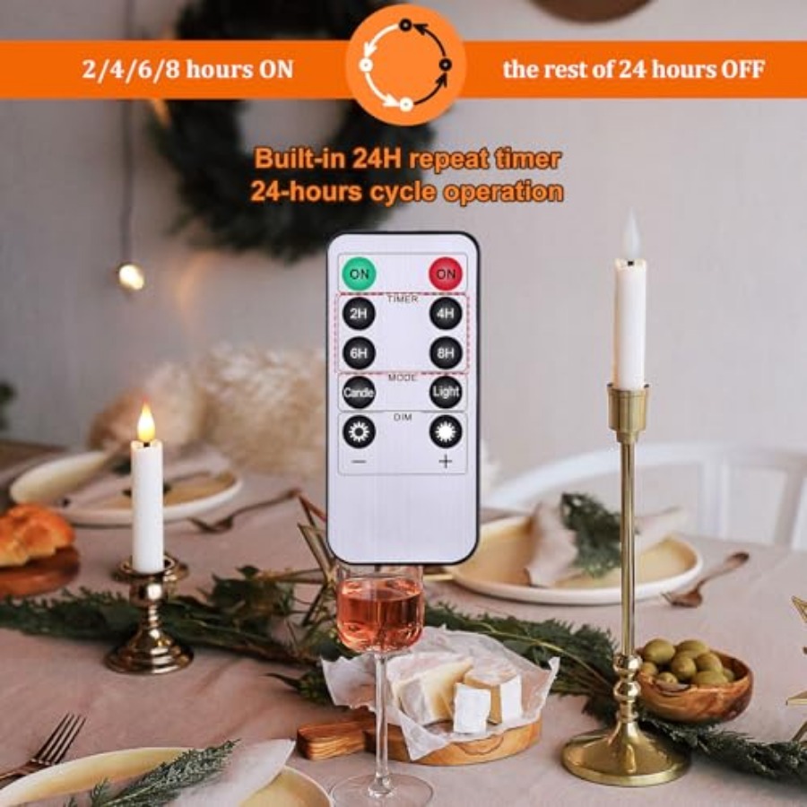 Pcs LED Taper Candles Light Se - Fishing Line recensione e prezzo