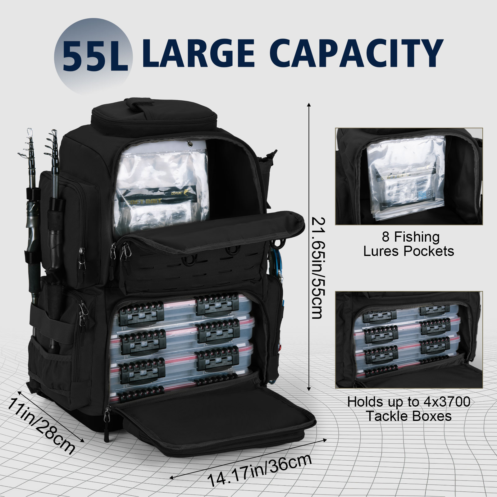 Goture 55*36*28cm Multifunctio - Fishing Equipment Organizer recensione e prezzo